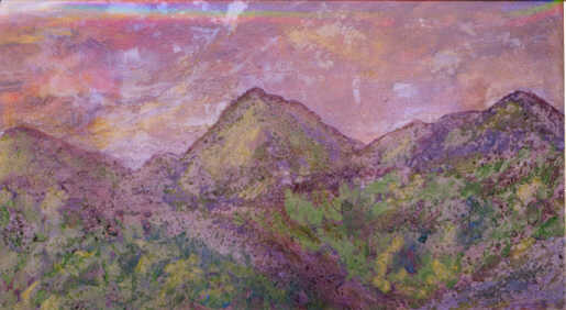 montaas al atardecer 75x45 cm